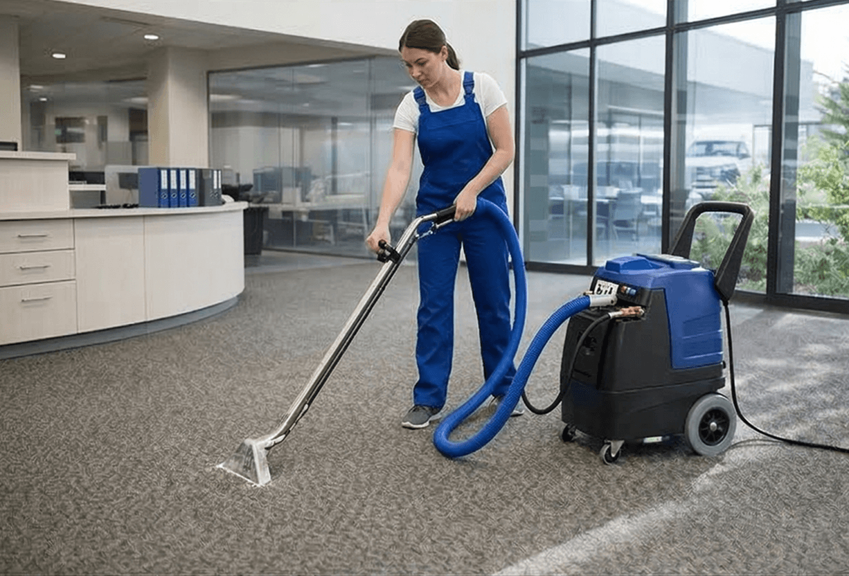 Deep carpet cleaning extraction process